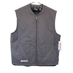 NWT NASCAR Official Licensed Merchandise Puffer Vest Men's‎ XL Charcoal Racing